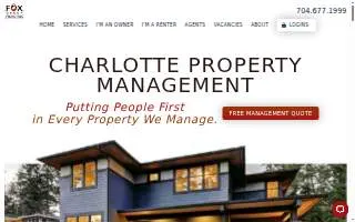 Fox Group Properties | Charlotte Property Management of Davidson website