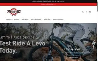 Spirited Cyclist Bike Shop website