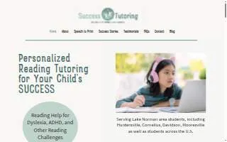 Success Tutoring of Davidson website