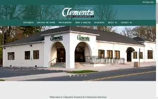 Clements Funeral Service Inc website