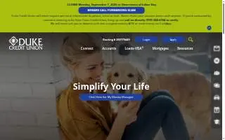 Duke Credit Union website