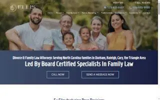 Ellis Family Law, P.L.L.C. of Durham website