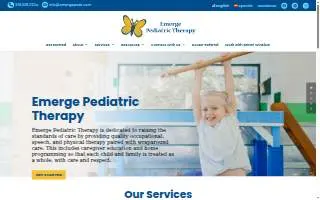 Emerge Pediatric Therapy of Durham website