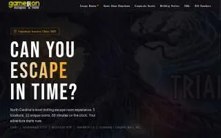 Game On Escapes & More - Greenville (formerly Undaunted) website