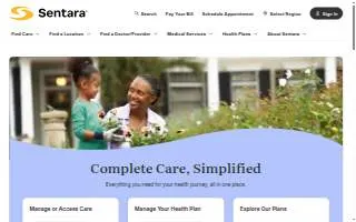 Sentara Orthopedic & Sports Medicine Specialists website