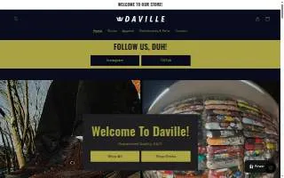Daville Skate Shop website