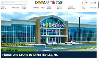 Rooms To Go of Fayetteville website