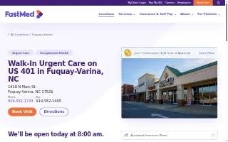 FastMed Urgent Care of Fuquay-Varina website