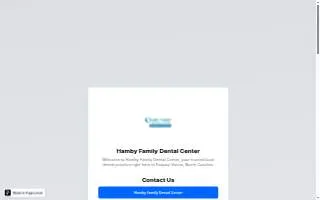 Hamby Family Dental Center website