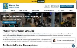 Hands On Physical Therapy of Fuquay-Varina website