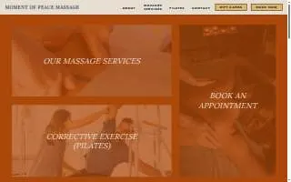 Moment of Peace Massage website
