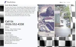 Tilley Brothers Body Shop Inc website