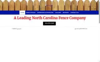 US.Fence Nc of Fuquay-Varina website