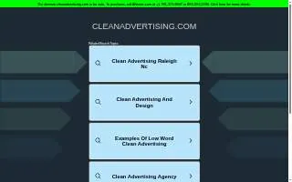 Clean: Advertising & Design website