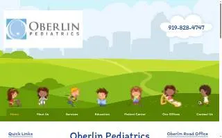 Oberlin Road Pediatrics of Garner website