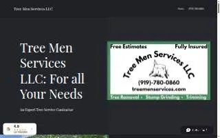 Tree Men Services LLC of Garner website