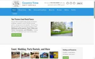 Country Time Party Rentals of Gastonia website