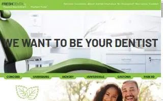 FRESHDental Gastonia NC website