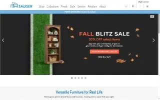 Sauder Furniture Store & Outlet – Gastonia website