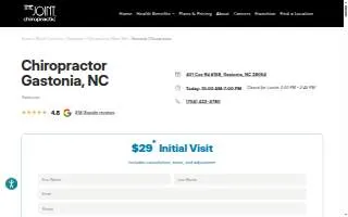 The Joint Chiropractic of Gastonia website