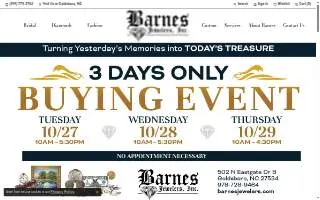 Barnes Jewelers website
