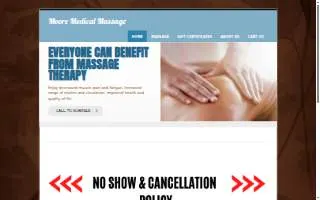 Moore Medical Massage website