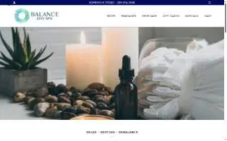 Balance Day Spa of Greensboro website