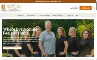 Brassfield Cosmetic & Family Dental Center of Greensboro website