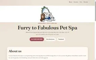 Furry to Fabulous Pet Spa website