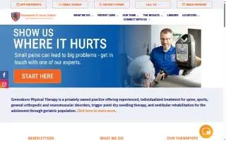 Greensboro Physical Therapy website