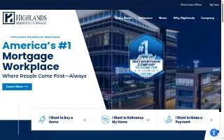 Highlands Residential Mortgage website