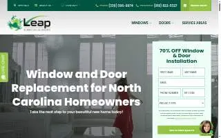 Leap Windows, Doors & More of Greensboro website