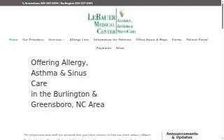 LeBauer Allergy & Asthma: Sharma Ranjan MD of Greensboro website