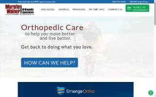 Murphy Wainer Orthopedic Specialists now EmergeOrtho Greensboro Orthopedic Clinic