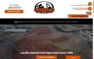 Overbey's Septic Tank Service website