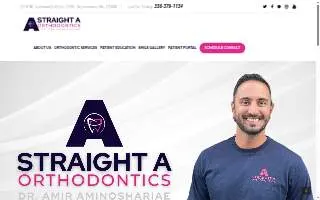 Straight A Orthodontics website