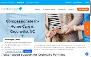 ComForCare Home Care of Greenville website