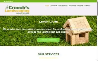 Creech's Landscaping & Lawn Care website