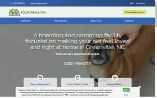 Four Paws Inn of Greenville website