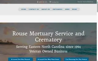 Rouse Mortuary Service & Crematory website