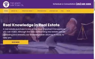 The Jones Law Firm, P.A. website