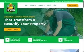 Top Dogs Landscape and Lawn Care website