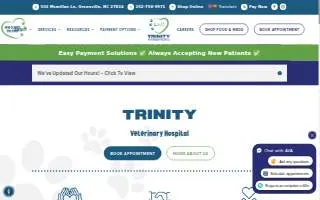 Trinity Veterinary Hospital website