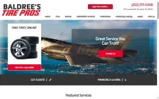 Baldree's Tire Pros website