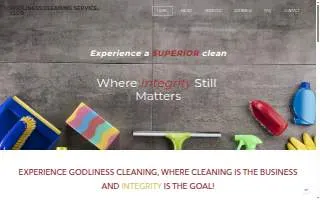 Godliness Cleaning Service, LLC website