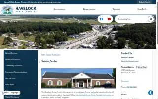Havelock Senior Citizens Center website