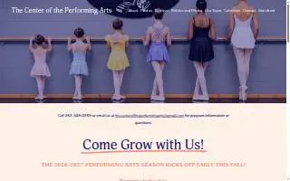 The Center of the Performing Arts website