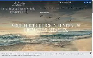 Alight Funeral & Cremation Services, LLC. website