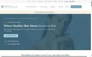 DermaBlue Hendersonville website
