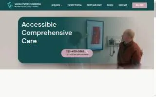 Vance Family Medicine website